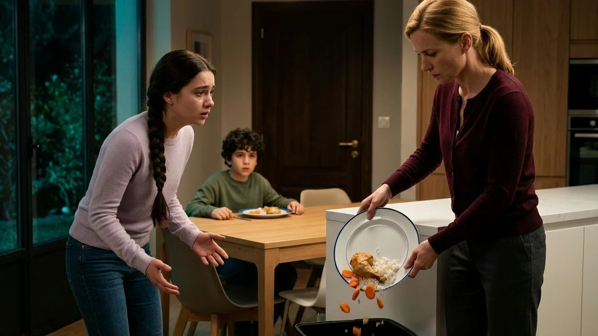 Sa belle-mère a jeté son dîner à la poubelle… Puis son petit frère a révélé un terrible secret !
