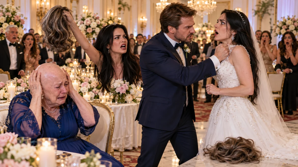 ELLE ARRACHE LA PERRUQUE DE SA BELLE-MÈRE… MAIS SON FIANCÉ LA REJETTE DEVANT TOUS ! 