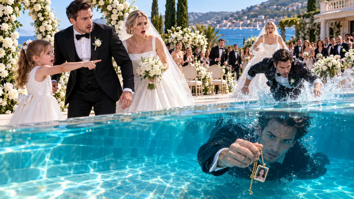 LE MARIÉ SAUTE DANS LA PISCINE DEVANT TOUS LES INVITÉS… POUR UN OBJET MYSTÉRIEUX ! 